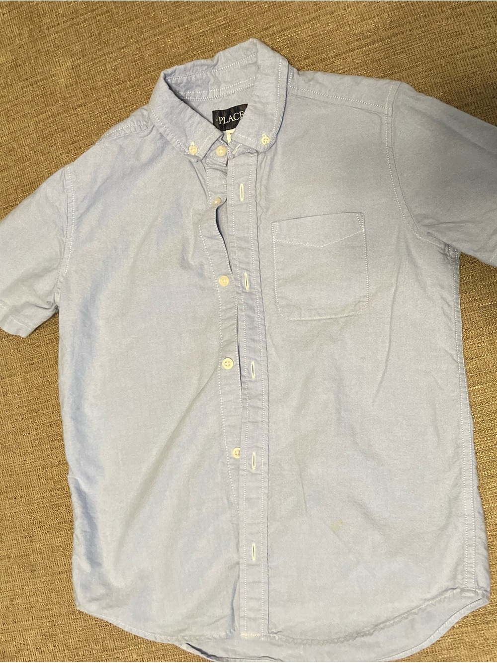 The Children's Place Light Blue Short-Sleeve Button-Down Shirt